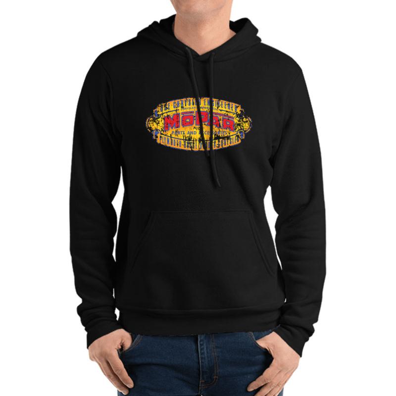 Vintage Mopar Parts Sign Unisex Hooded Sweatshirt Men Black