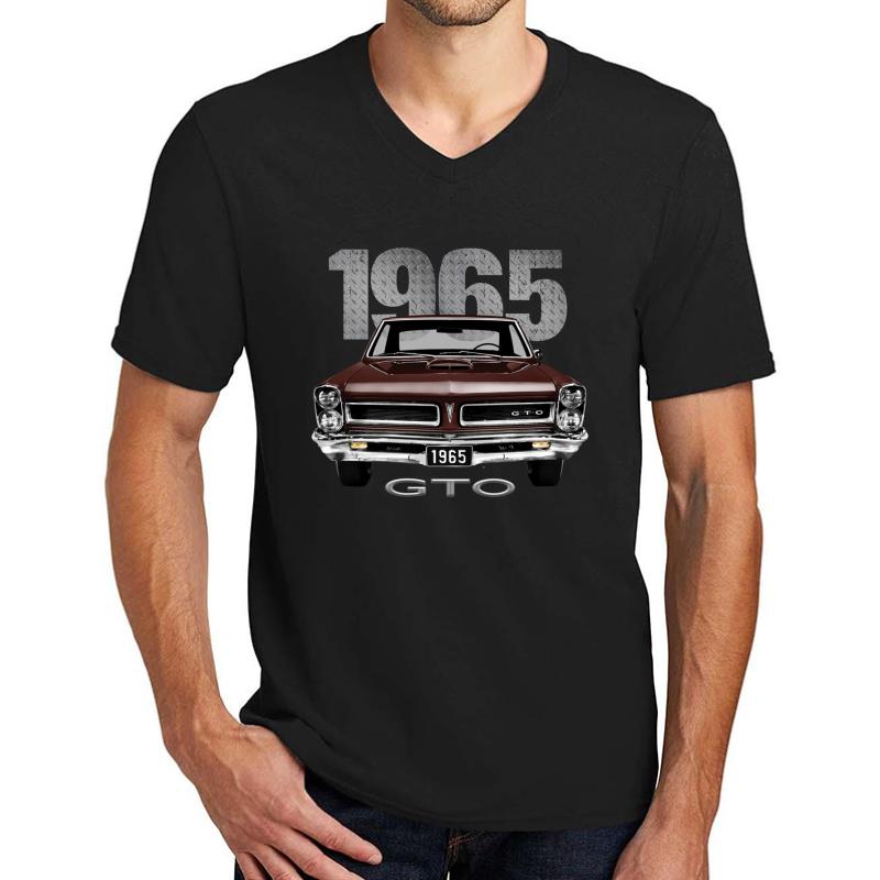 1965 Gto Unisex V-Neck T-Shirt Men Black