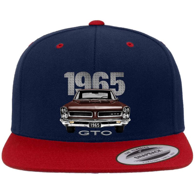 1965 Gto Premium Flat Bill Snapback Cap  Navy