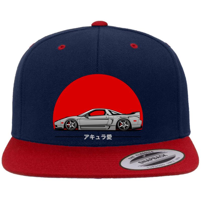 Acura Nsx Jdm Tuner Honda Premium Flat Bill Snapback Cap  Navy