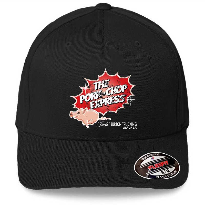 Pork Chop Express - Distressed Flexfit Baseball Cap
