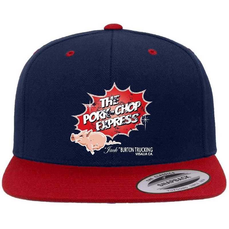 Pork Chop Express - Distressed Flexfit Baseball Caps