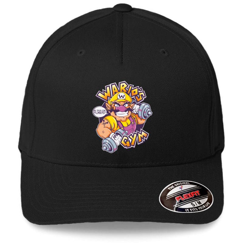 Wario's Gym Flexfit Baseball Cap  Black