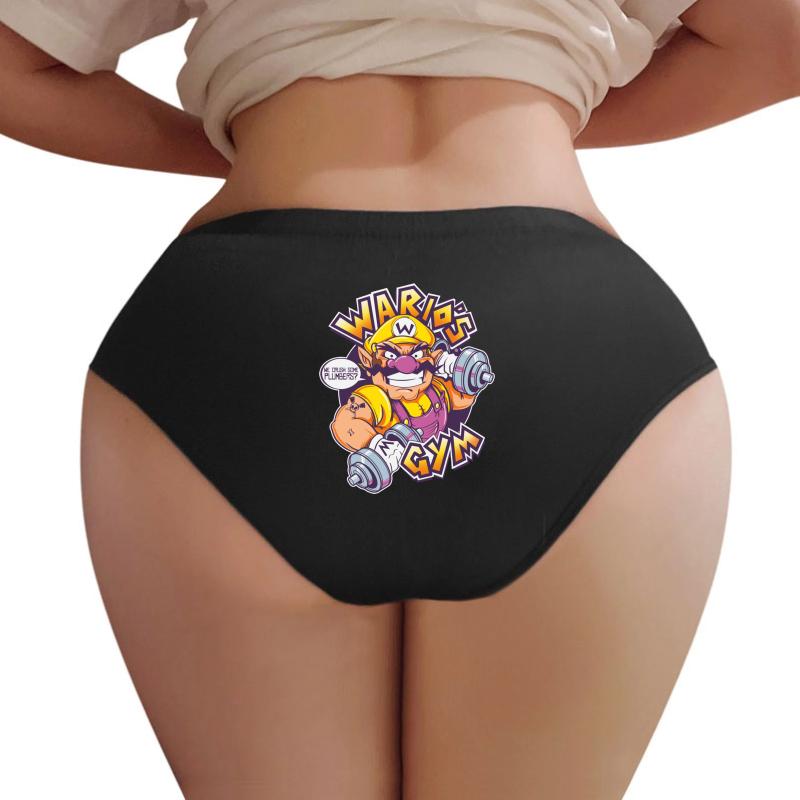 Wario's Gym Women Underwear Panties Women Black