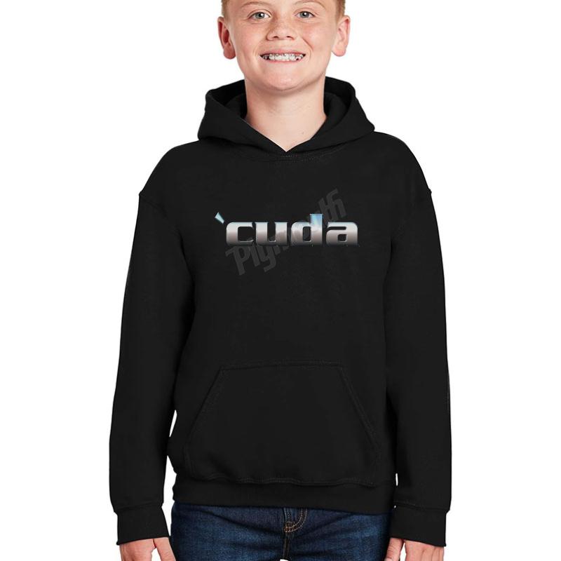 'Cuda 1 Youth Hooded Sweatshirt Boy Black