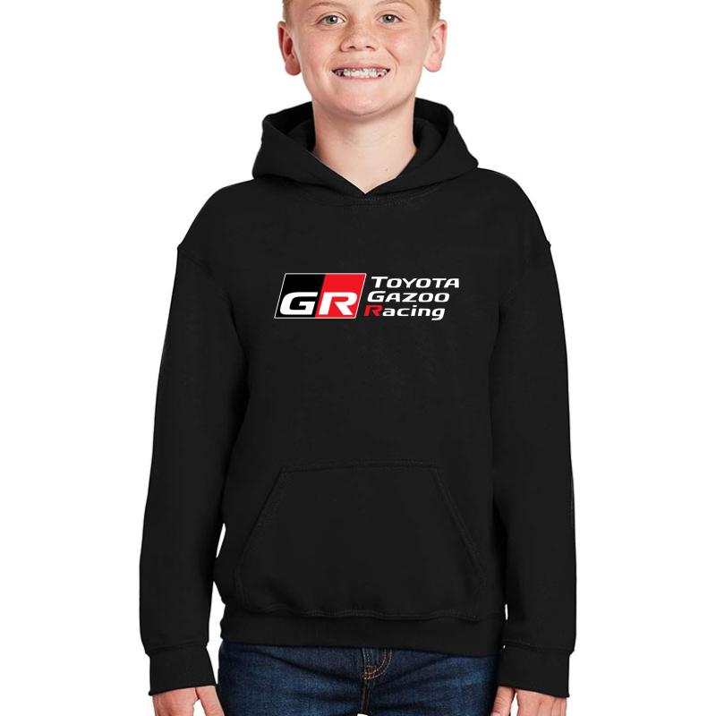 Toyota Gazoo Racing White Youth Hooded Sweatshirt Boy Black