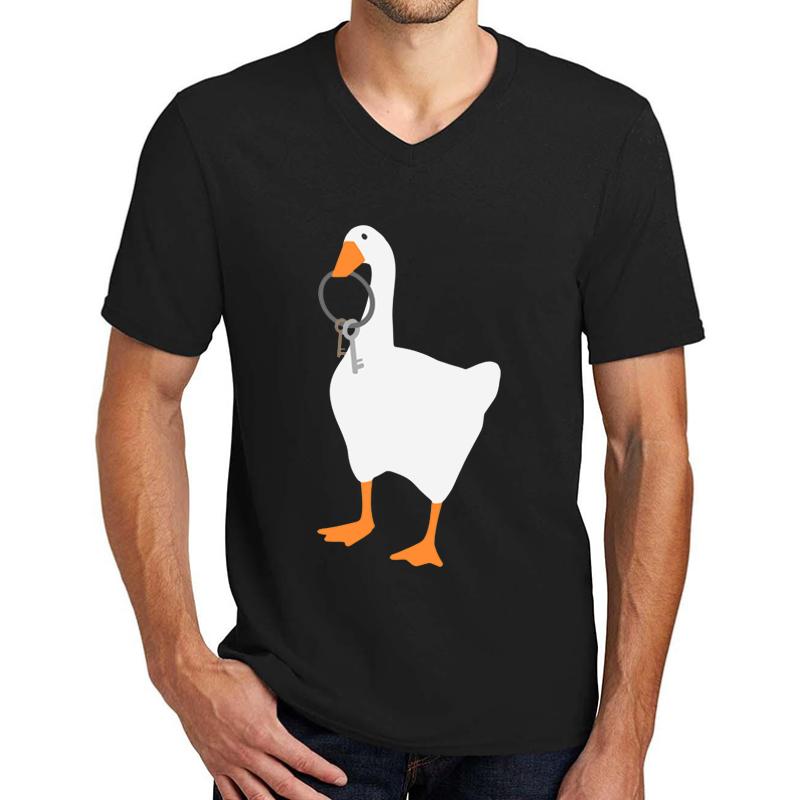 Untitled Goose Unisex V-Neck T-Shirt Men Black