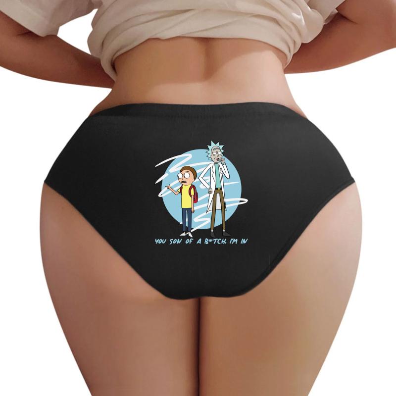 You Son Of A B Tch I'm In Rick & Morty  Women Underwear Panties Women Black