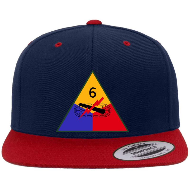 6Th Armored Division Super Sixth United States - Historical  Premium Flat Bill Snapback Cap  Navy