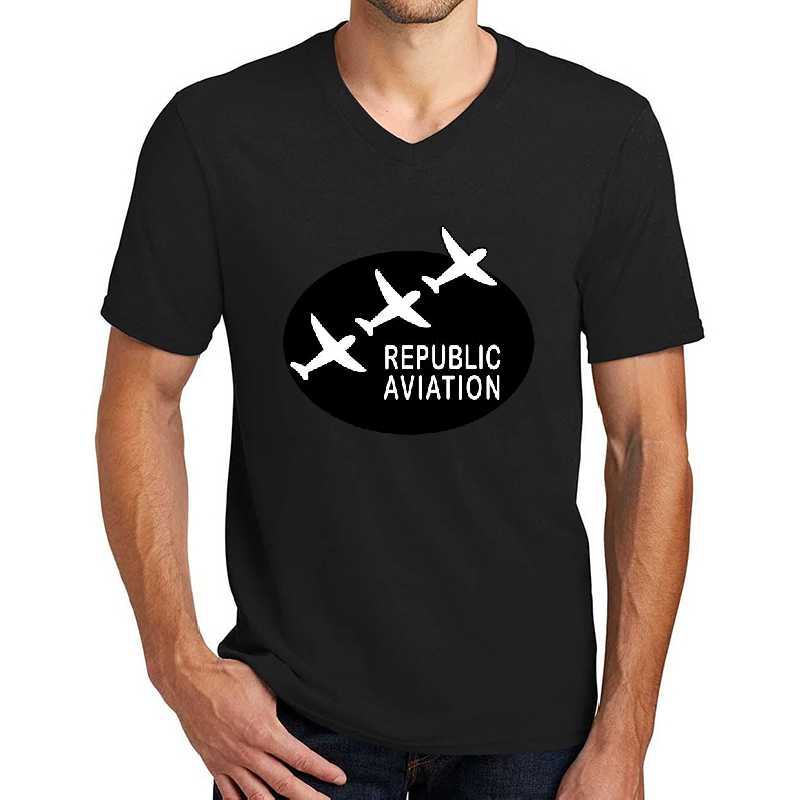 Republic Aviation Repro Logo (Black Ver.) Unisex T-shirts