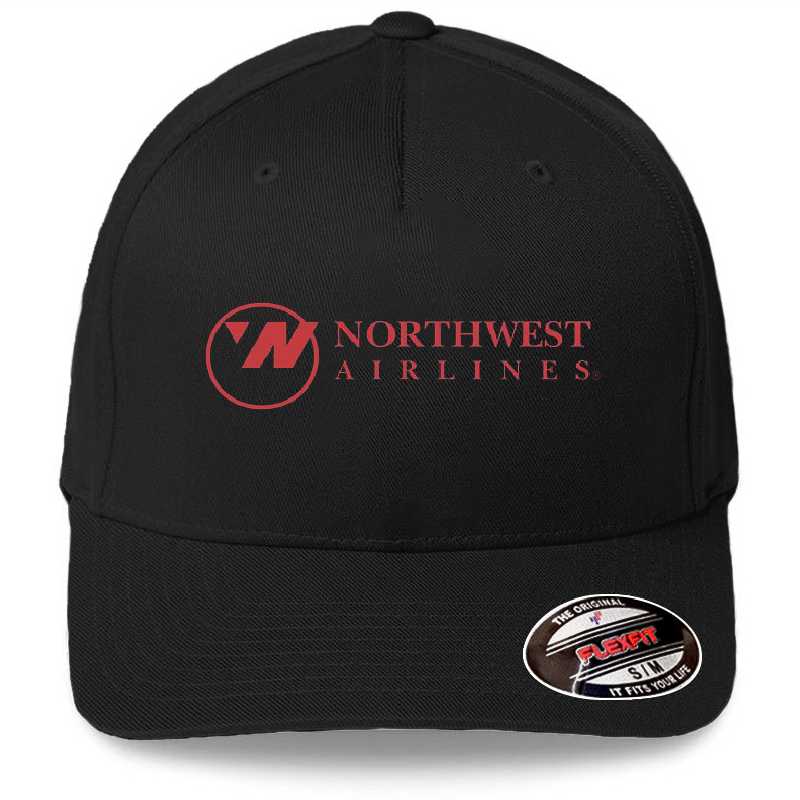 Northwest Airlines Vintage Full Flexfit Baseball Cap - T-FUNNY