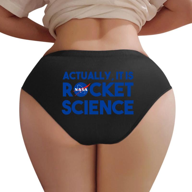 Actually It Is Rocket Science - Nasa Logo Women Underwear Panties Women Black