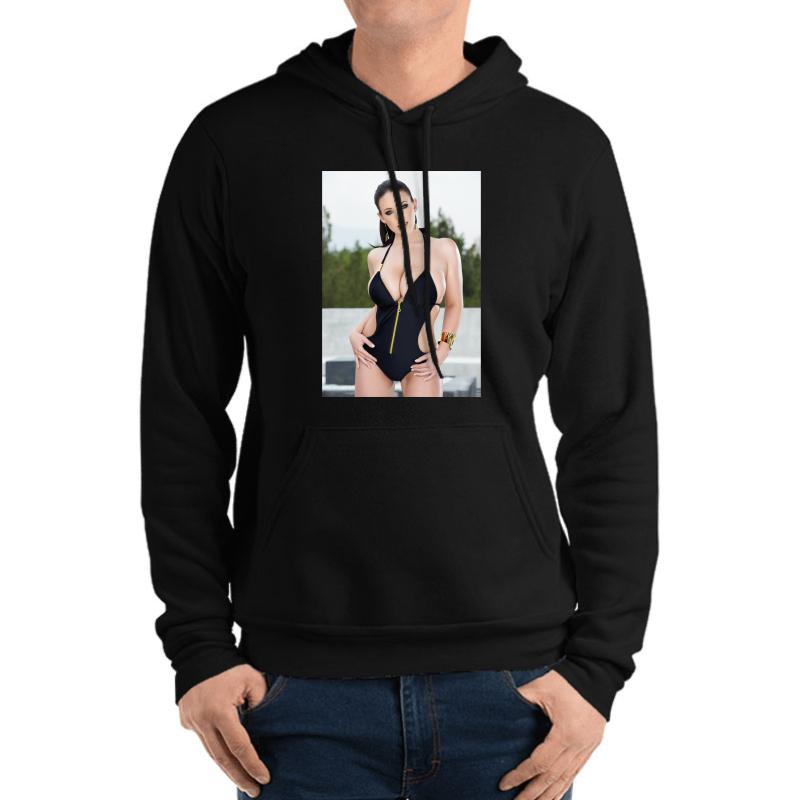 Angela White Unisex Hooded Sweatshirt Men Black