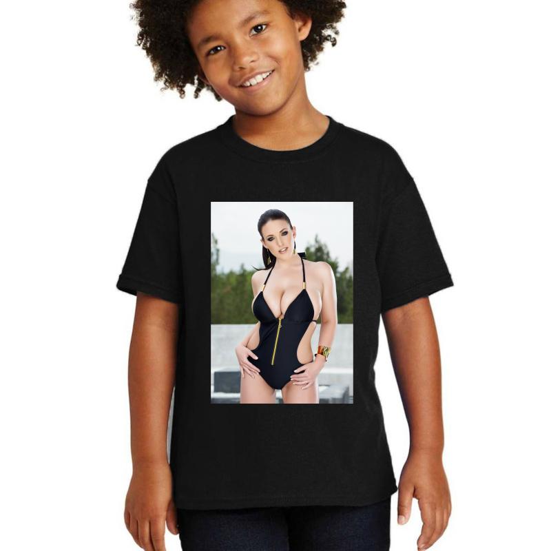 Angela White Youth T-Shirt Boy Black