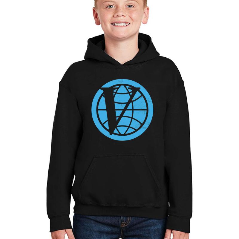 Venture Industries Logo The Venture Bros. Youth Hooded Sweatshirt Boy Black