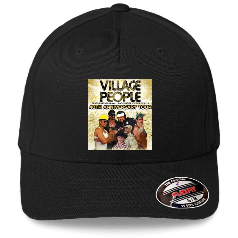 40Th Anniversary Village Of People Tour 2020 Kangkung 1 Flexfit Baseball Cap  Black