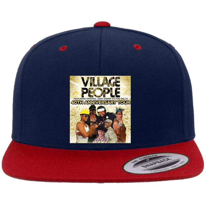 40Th Anniversary Village Of People Tour 2020 Kangkung 1 Premium Flat Bill Snapback Cap  Navy