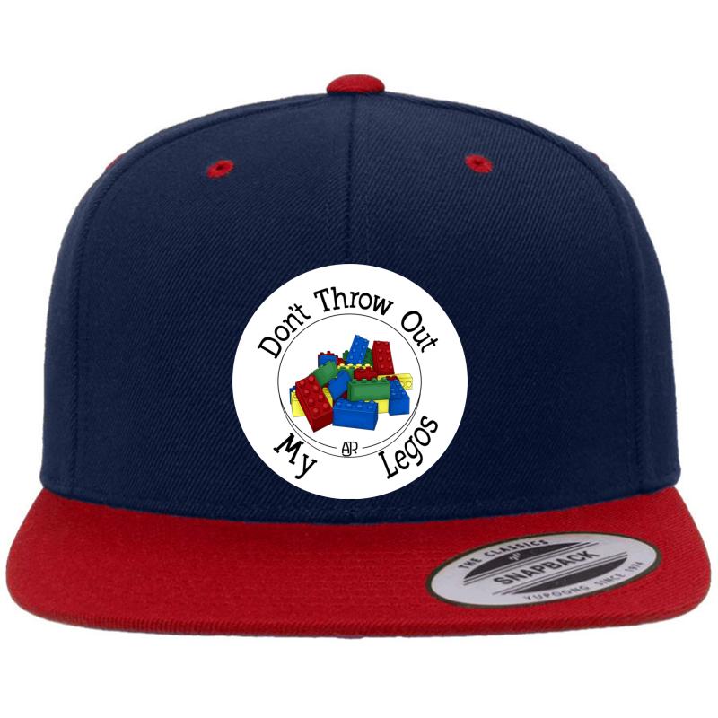 Ajr Don't Throw Out My Legos Premium Flat Bill Snapback Cap  Navy