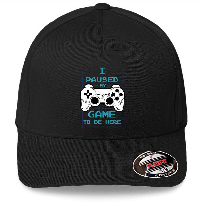 I paused my Game to be here Gamer Zocker gift Premium Flat Bill Snapback Caps