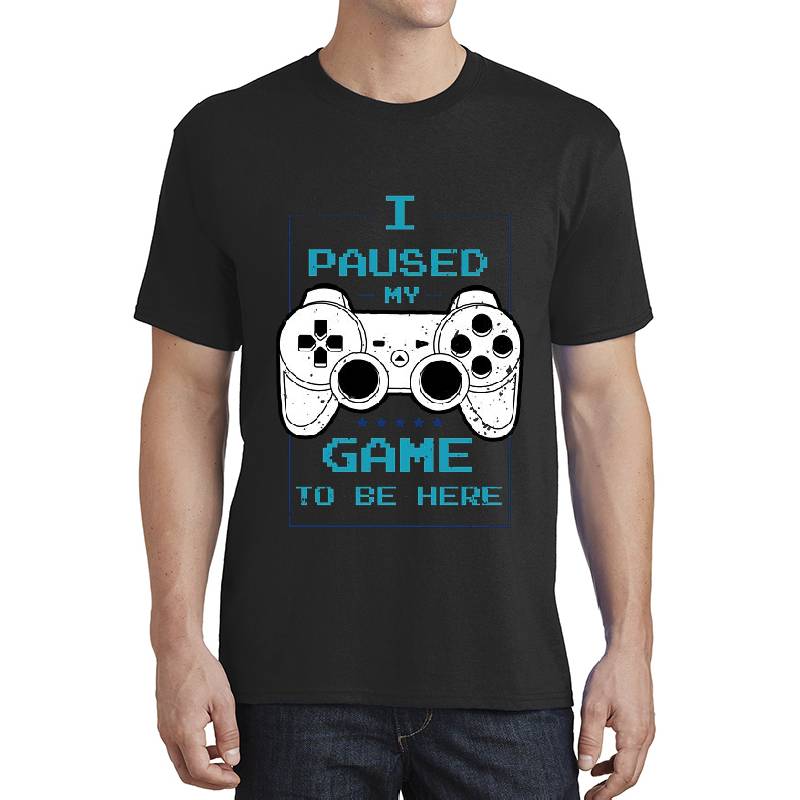 I paused my Game to be here Gamer Zocker gift Premium Flat Bill Snapback Caps