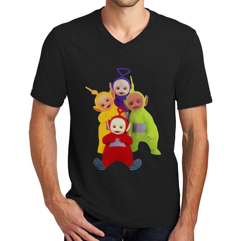 The Teletubbies Unisex V-Neck T-Shirt Men Black