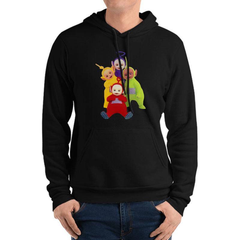 The Teletubbies Unisex Hooded Sweatshirt Men Black