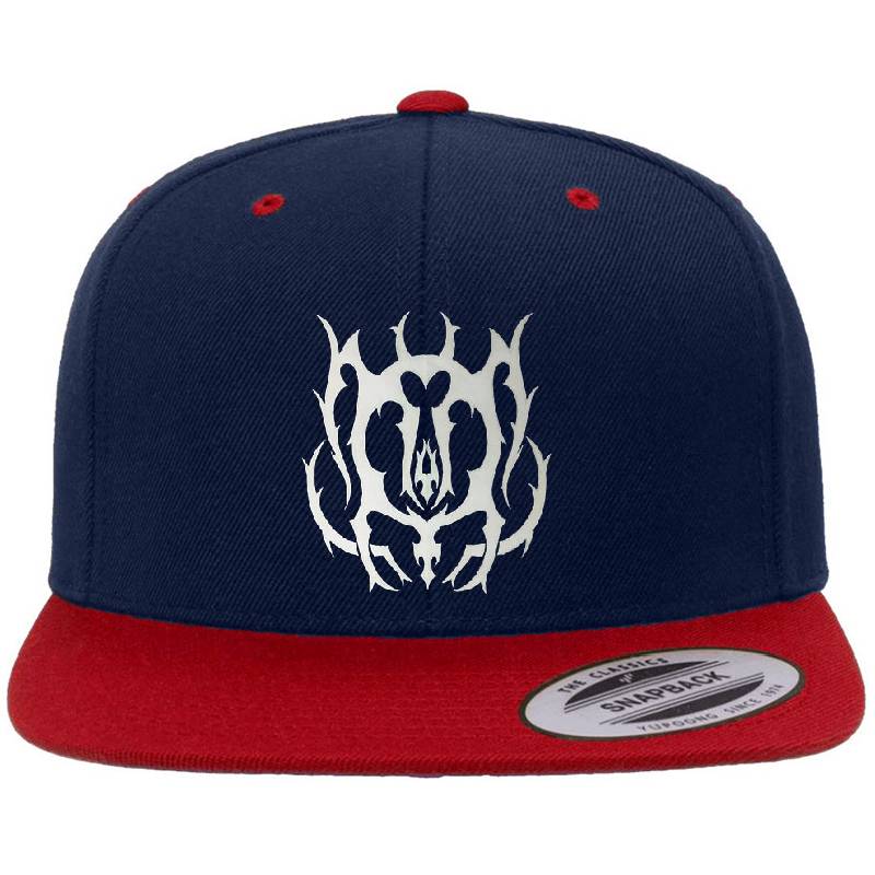 Tribal Design white on black Richardson Premium Trucker Snapback Caps