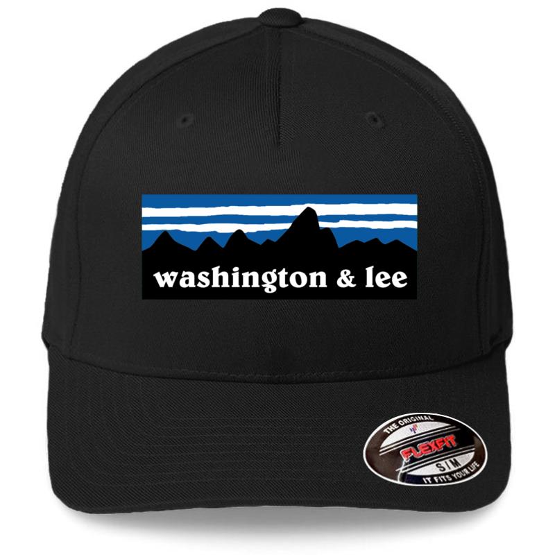 Washington And Lee University Flexfit Baseball Cap  Black