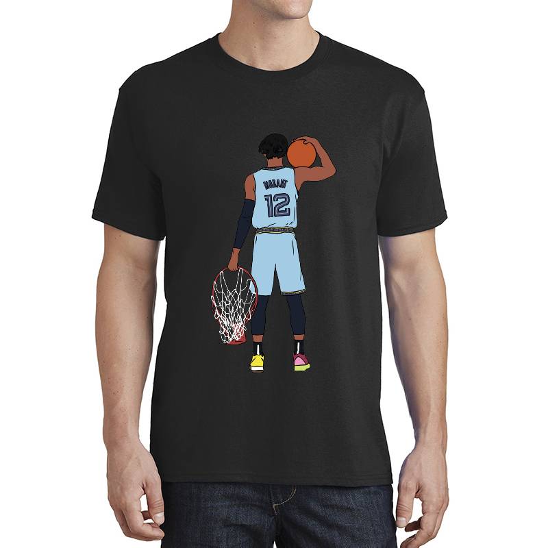 Ja Morant And The Rim Premium Flat Bill Snapback Caps
