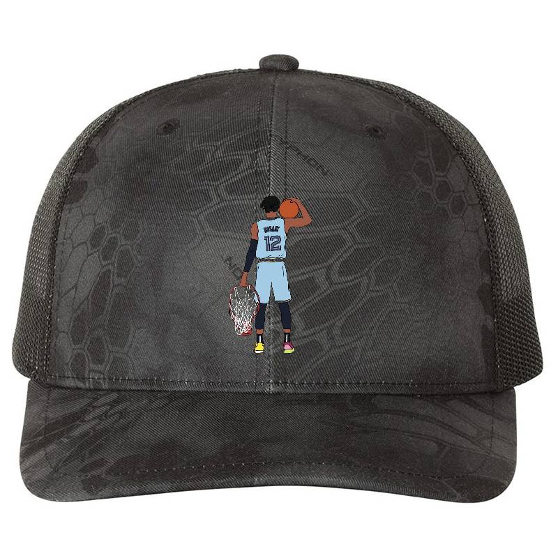 Ja Morant And The Rim Premium Flat Bill Snapback Caps