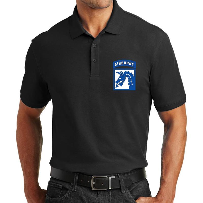 18Th Airborne Corps Unisex Polo Jersey Sport Shirt Men Black