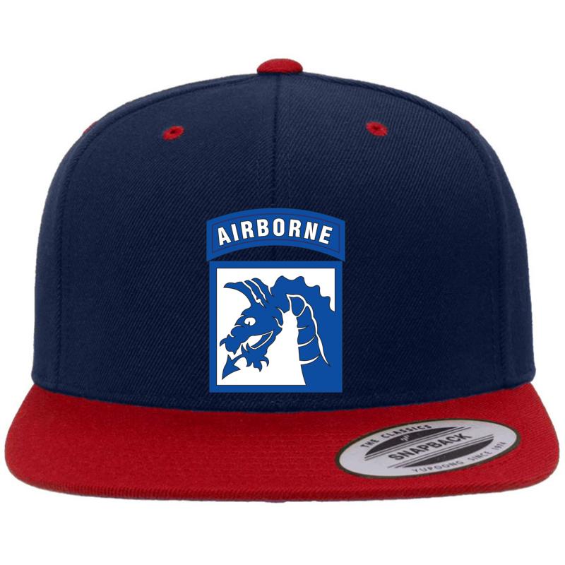 18Th Airborne Corps Premium Flat Bill Snapback Cap  Navy