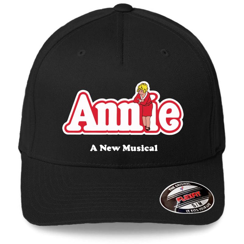 Annie New York Vintage Girl Flexfit Baseball Cap  Black