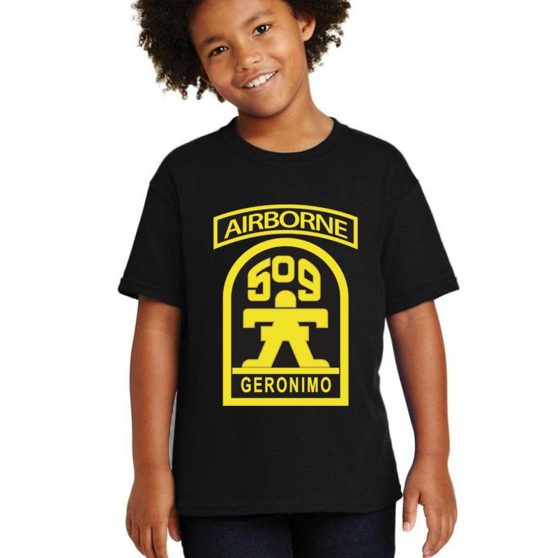 509Th Airborne Infantry Regiment Youth T-Shirt Boy Black