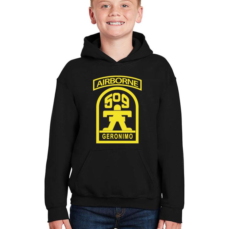 509Th Airborne Infantry Regiment Youth Hooded Sweatshirt Boy Black