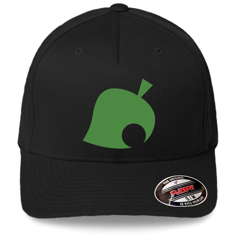 Animal Crossing Leaf Flexfit Baseball Cap  Black