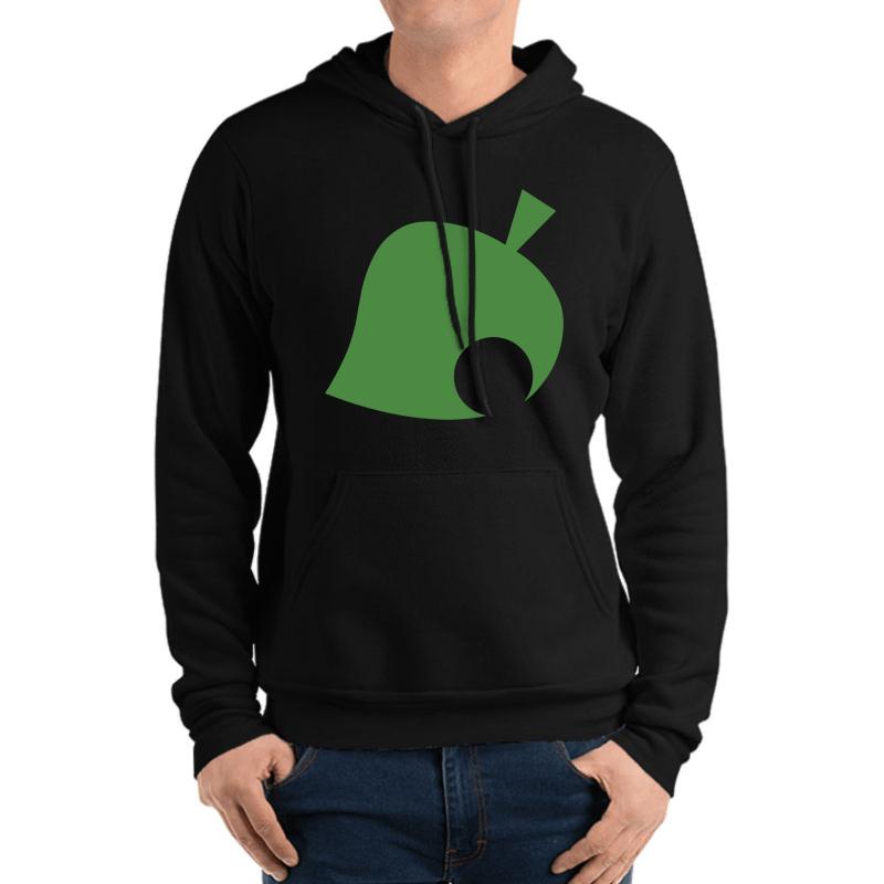 Animal Crossing Leaf Unisex Hooded Sweatshirt Men Black