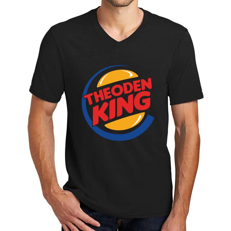 Theoden Burger King Unisex V-Neck T-Shirt Men Black