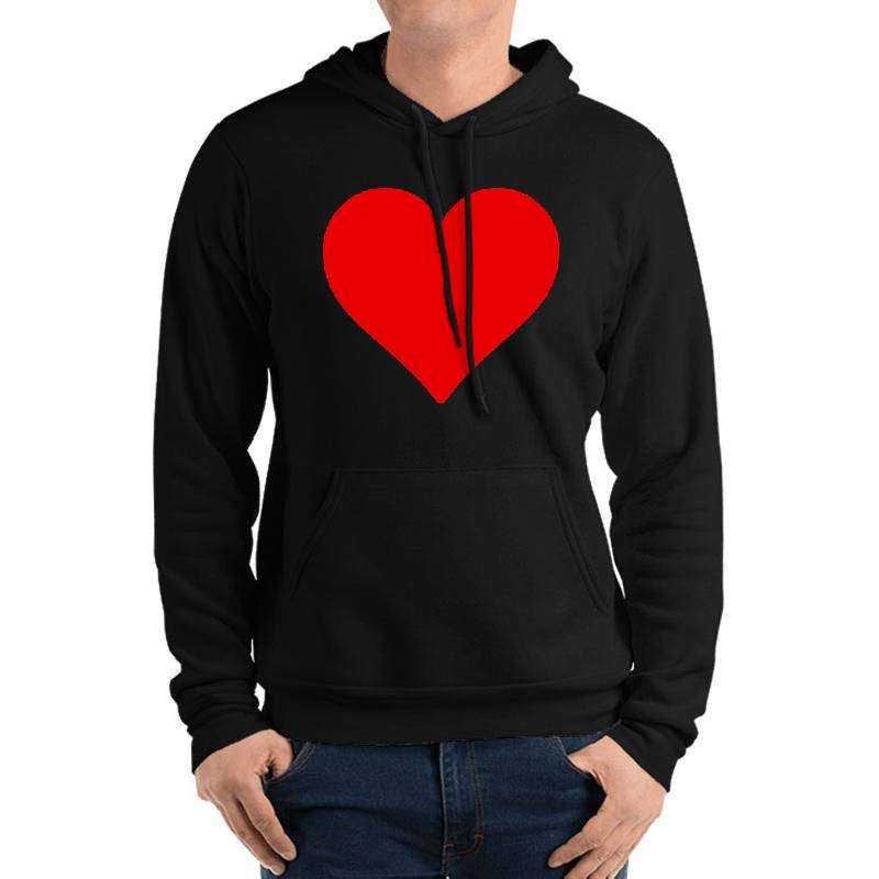 Heart Shape Love Pattern Simple Youth Hooded Sweatshirts