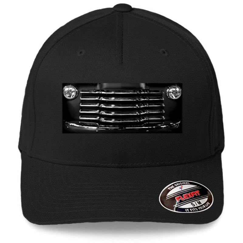 3100 Pickup Grille Detail Flexfit Baseball Cap  Black