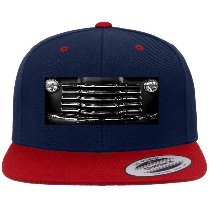 3100 Pickup Grille Detail Premium Flat Bill Snapback Cap  Navy