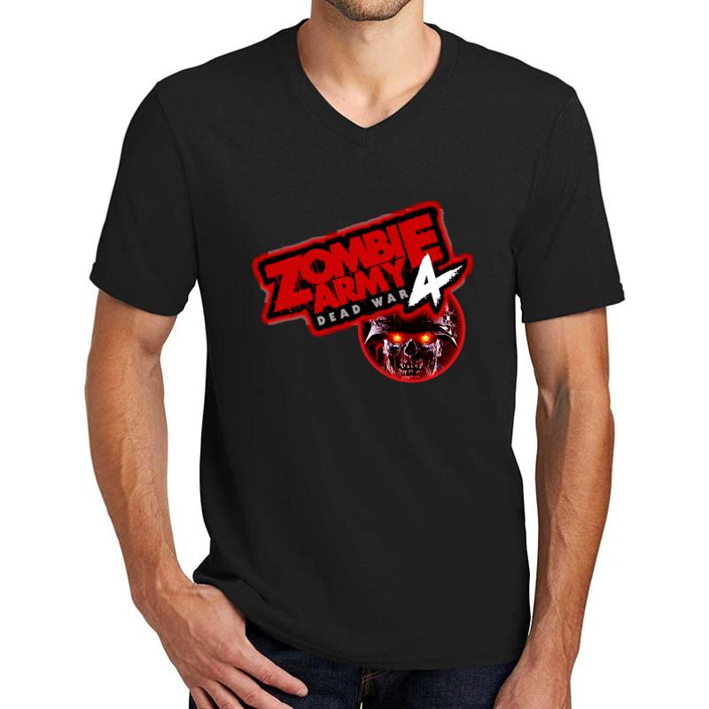 Zombie Army Unisex V-Neck T-Shirt Men Black