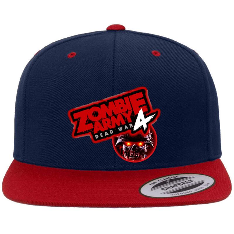 Zombie Army Premium Flat Bill Snapback Cap  Navy