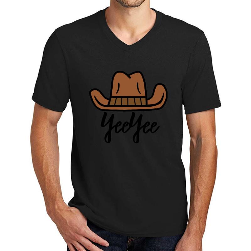 Yee Yee Unisex V-Neck T-Shirt Men Black