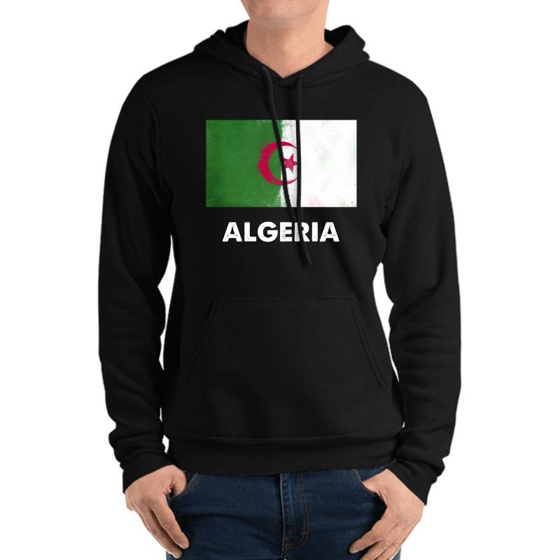 Algeria Flag Design Algerian Design Unisex Hooded Sweatshirt Men Black