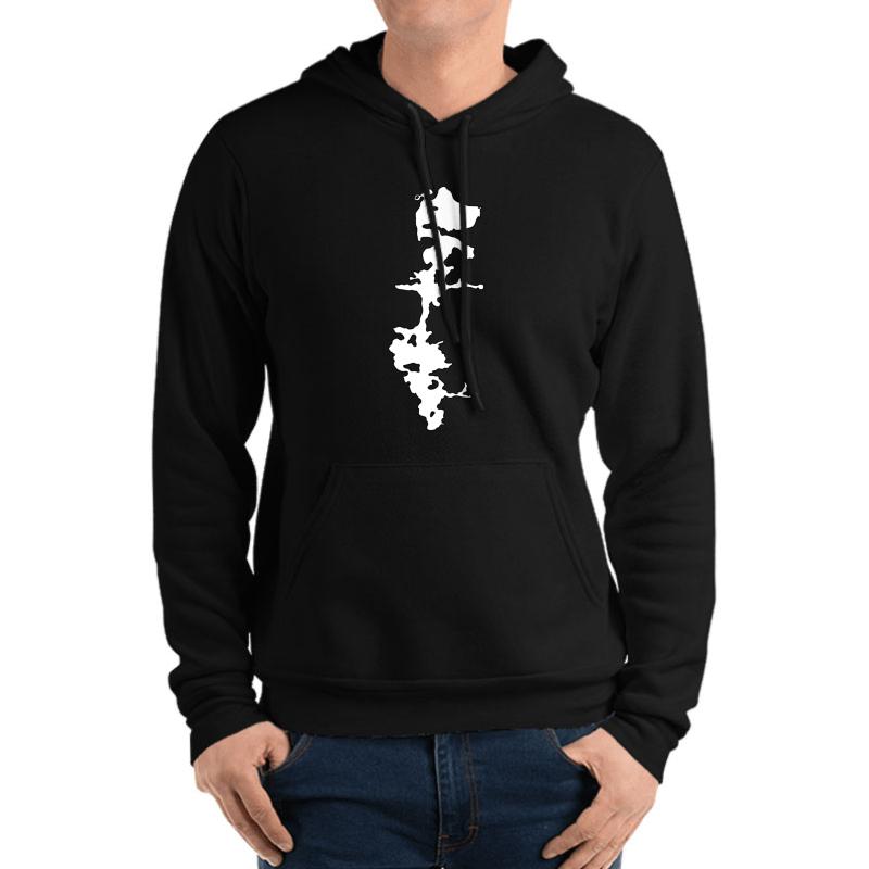 Upper Saranac Lake Unisex Hooded Sweatshirt Men Black