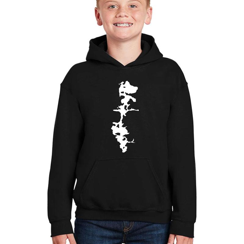 Upper Saranac Lake Youth Hooded Sweatshirt Boy Black