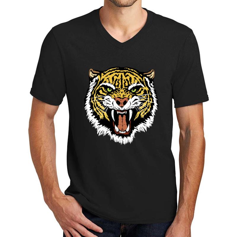 Vintage Heihachi Tiger Unisex V-Neck T-Shirt Men Black