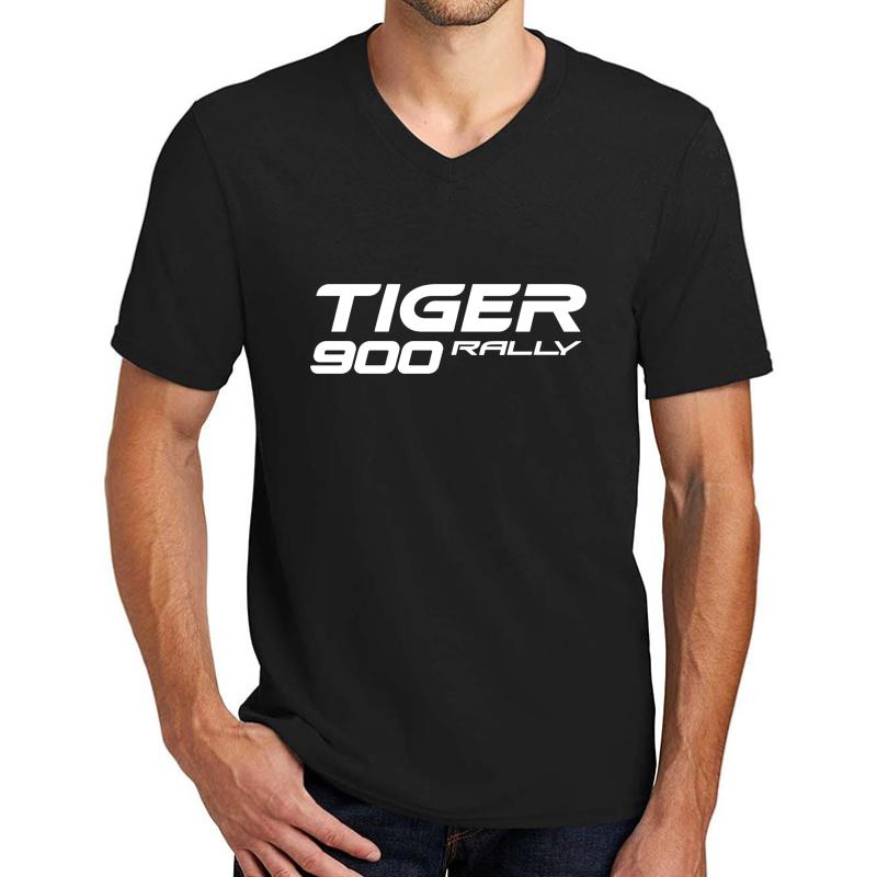 Triumph Tiger 900 Rally Unisex V-Neck T-Shirt Men Black