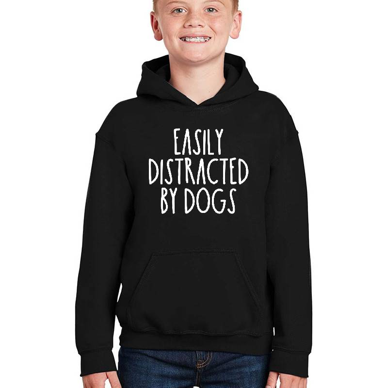 Easily Distracted By Dogs Premium Flat Bill Snapback Caps